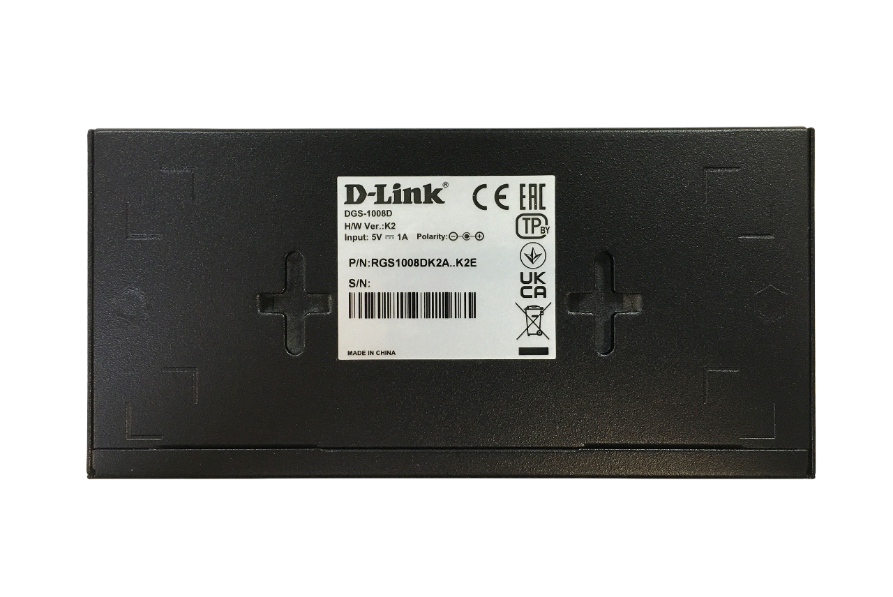 D-Link DGS-1008D/R1A Неуправляемый коммутатор с 8 портами 10/100/1000Base-T
