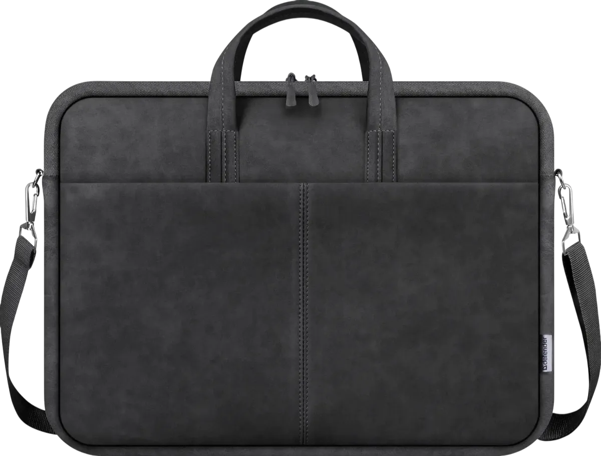 Defender Сумка для ноутбука Solid  15.6" PU кожа, черный, карман (26091)
