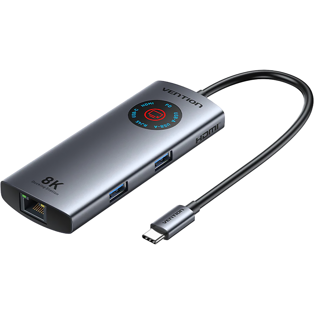 Мультифункциональный хаб Vention USB-C 6 в 1 HDMI 8K