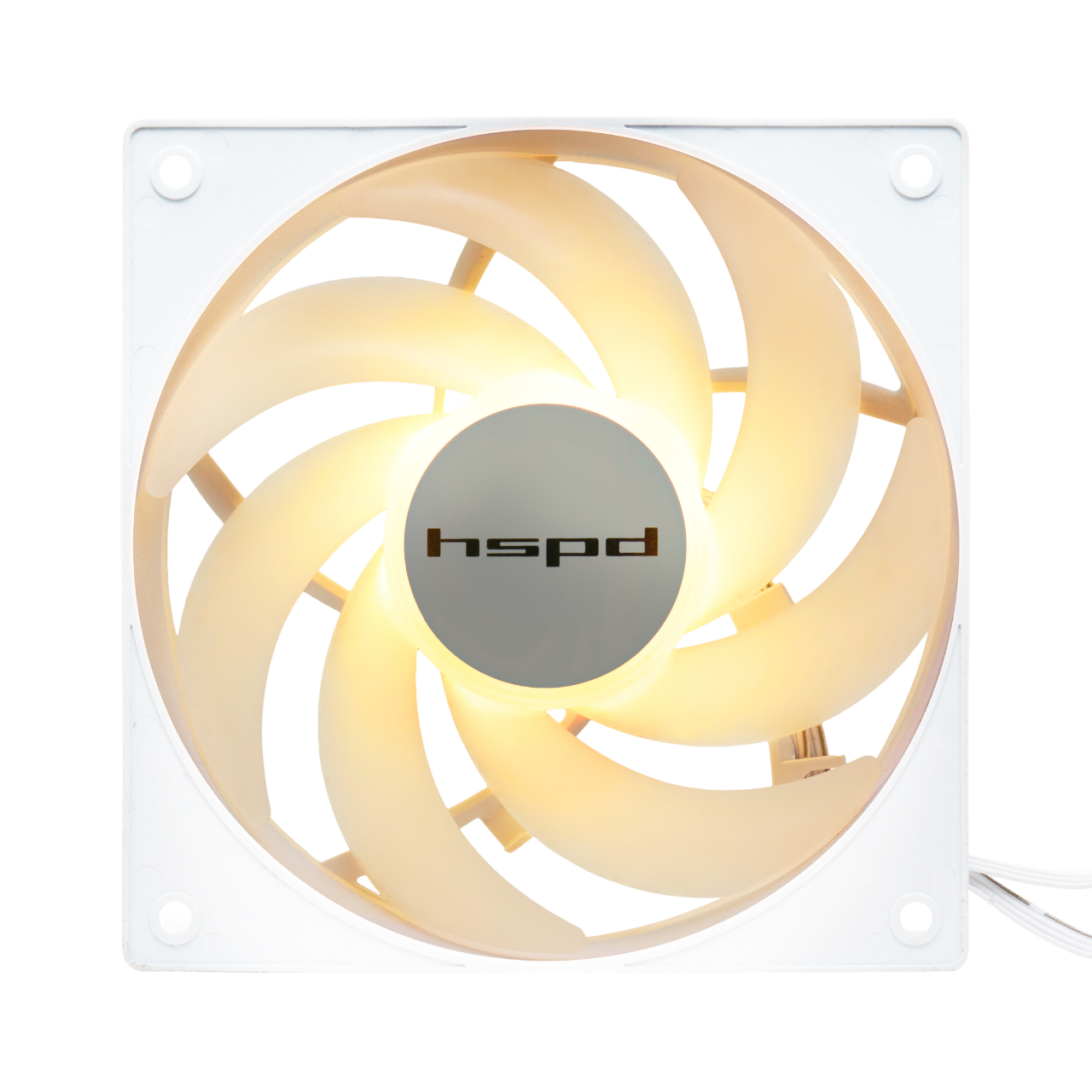 Кулер/ Case Cooler HSPD M1 White (120x120x25mm, 4-pin PWM, ARGB, 57.56CFM, 26.86dBA, 1600RPM, White)