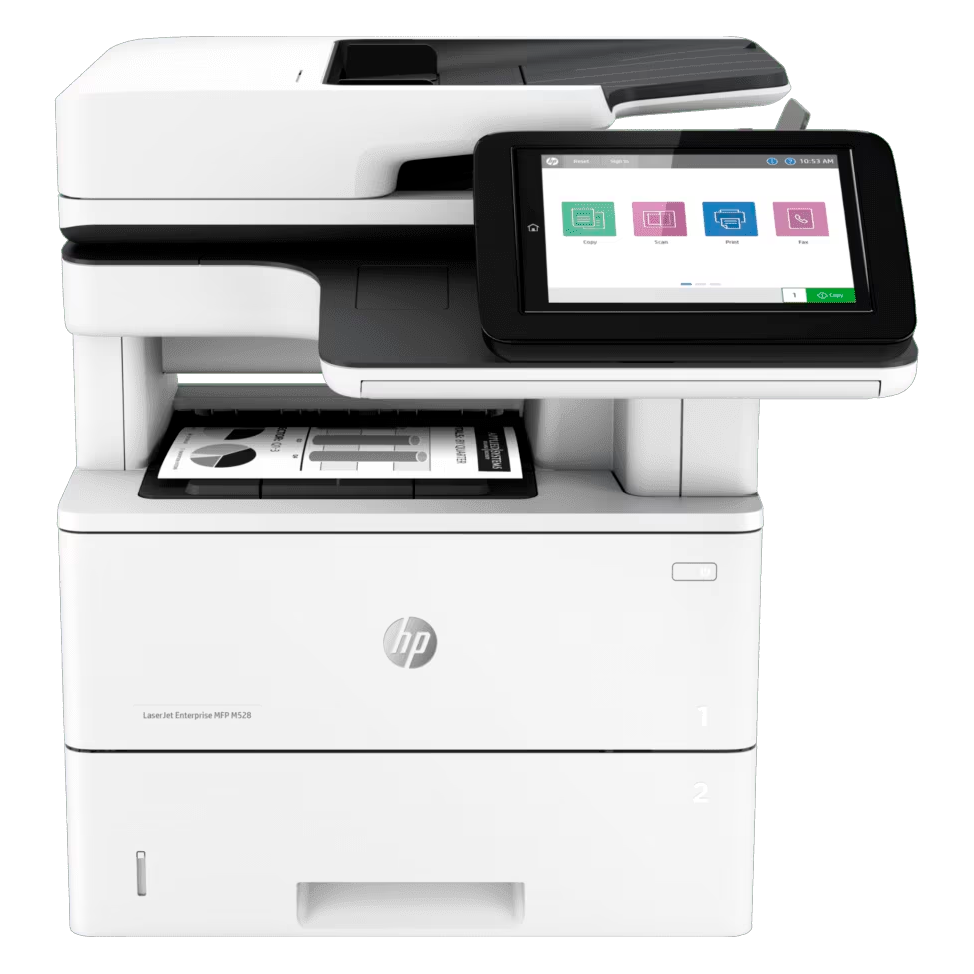 HP LaserJet Enterprise MFP M528dn [1PV64A/F2A76A] {p/c/s, A4, 1200 dpi, 43ppm, 1.75GB, 16GB eMMC, 2trays 100+550, ADF 100, Duplex, USB/GigEth, color LCD TS, repl.CF116A}