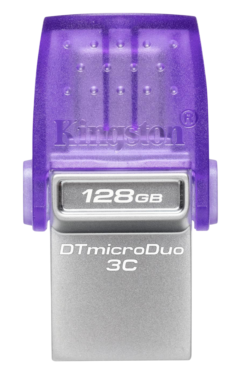 Kingston USB Drive 128Gb DataTraveler microDuo 3C DTDUO3CG3/128GB USB3.0 фиолетовый