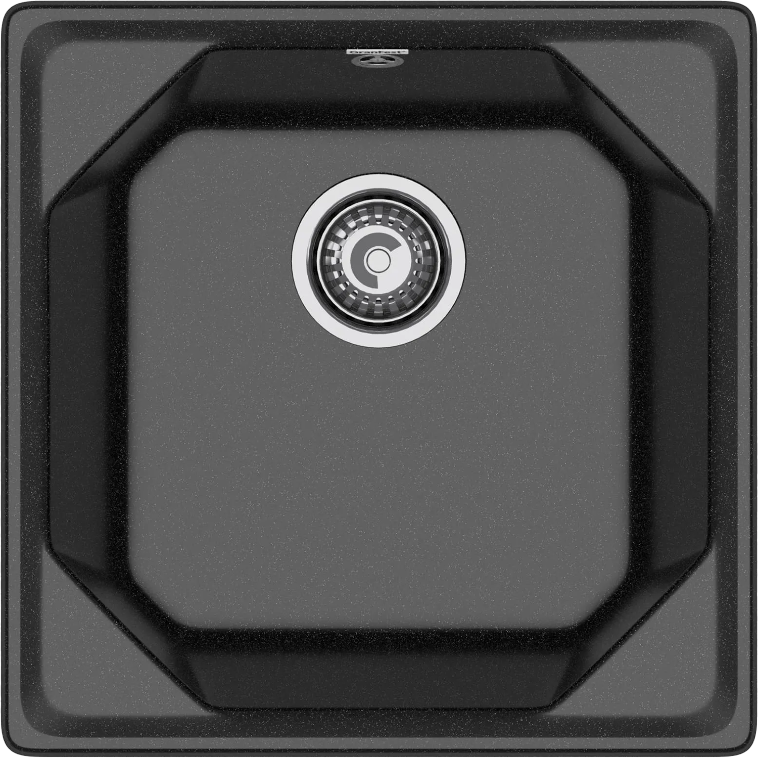 GRANFEST UNIQUE U-500 черный 1 чаша 435*435*200, монтаж: врезной, материал: мрамор, цвет черный