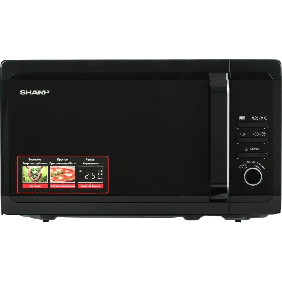 Микроволновая печь Sharp/ 20 л, 800 Вт, эмаль, черный