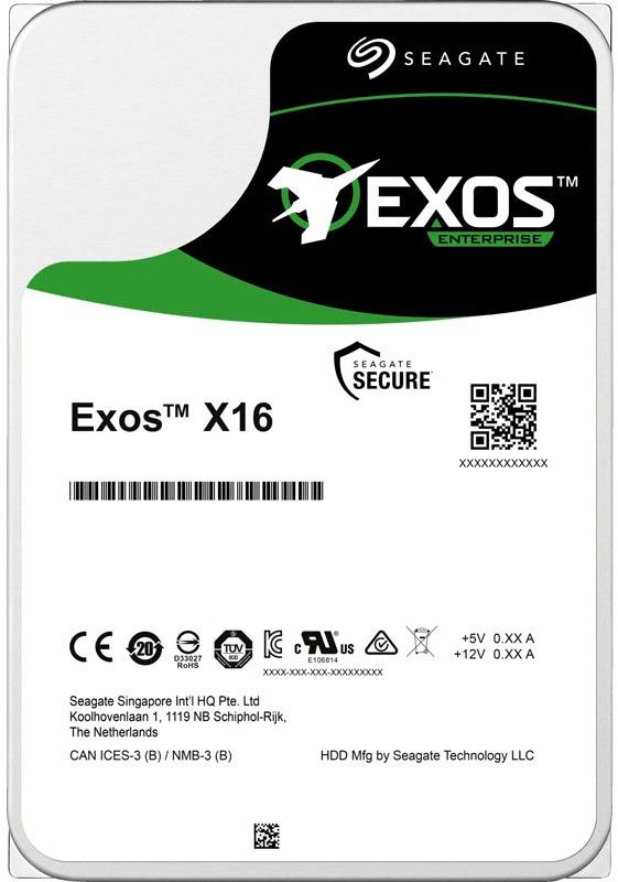 14TB SeagateExos X16 512E (ST14000NM001G) {SATA 6Gb/s, 7200 rpm, 256mb buffer, 3.5"} (clean pulled)