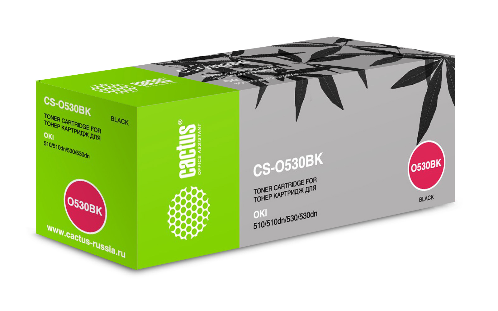 CACTUS O530BK Картридж для  CS-O530BK для OKI C530 чёрный 5000 страниц