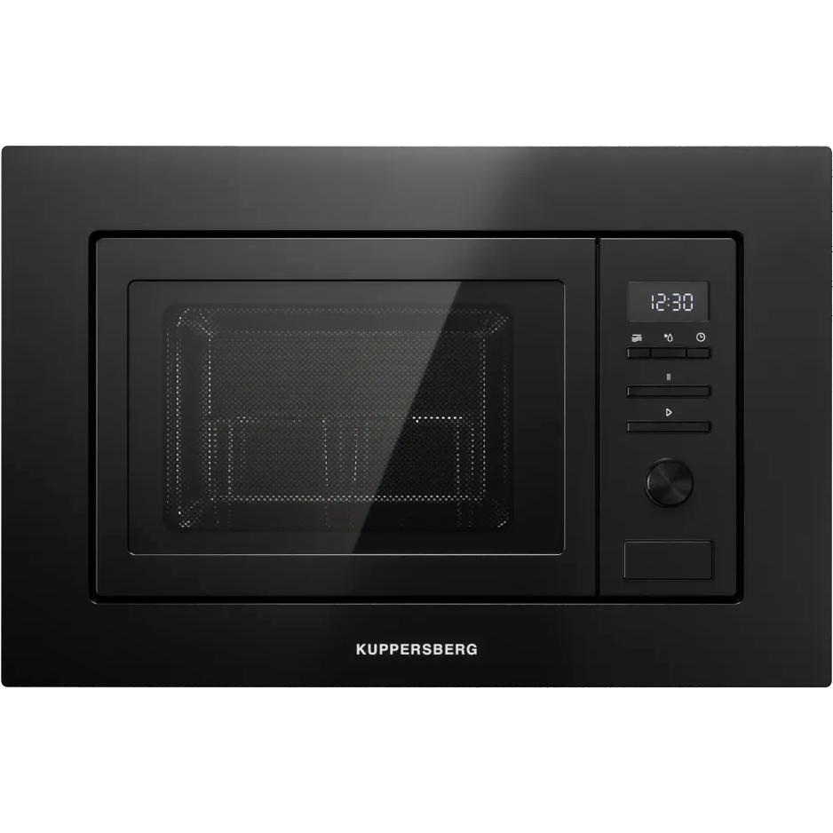 Встраиваемая микроволновая печь Kuppersberg/ Встраиваемая микроволновая печь Kuppersberg, объем 20 л, мощность 800 Вт, 5 уровней мощности, гриль, 8 автоматических программ, размораживание, кнопочное управление/утапливаемый поворотный переключатель, цвет черный
