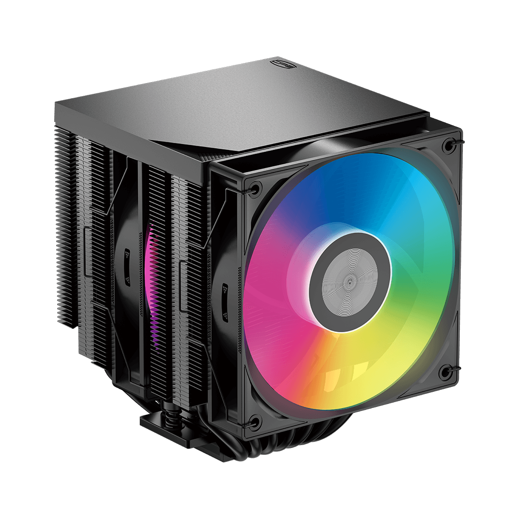 Кулер для процессора/ CPU Cooler PCCooler RT720 TC ARGB BK (270W, 4-pin PWM, 157.5mm, Al/Cu, 7x6mm, ARGB, 2x120mm, 73.32CFM, 34.9dBA, 2200RPM, S: 1851/1700/1200/115X, AM5/AM4, black)