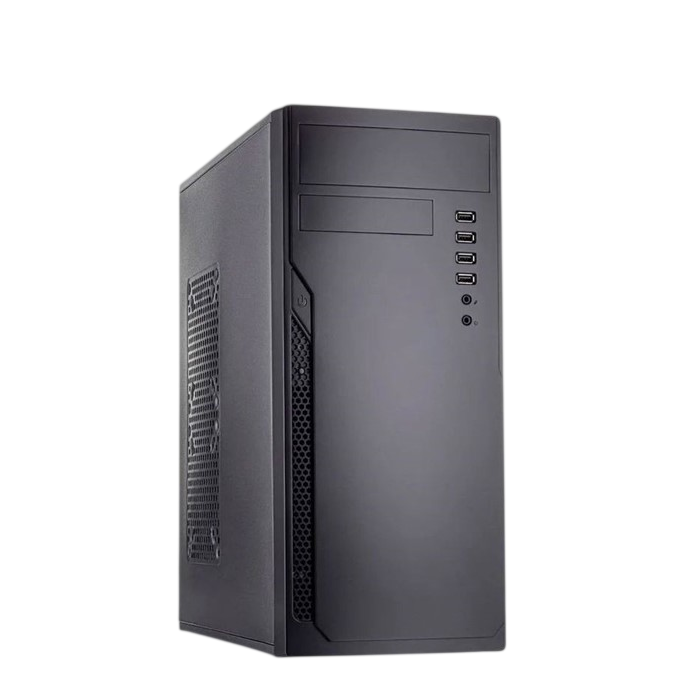 Foxline FL-301, ATX, 4xUSB2.0, HDA, w/o FAN, w/o PSU, no PowerCord , w/DVD-RW installed