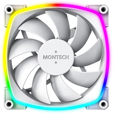 Вентилятор для корпуса Montech AX120 ARGB 120х120x25 белый 4-pin 27дБ (AX120 PWM WHITE) Ret [AX120 PWM WHITE]