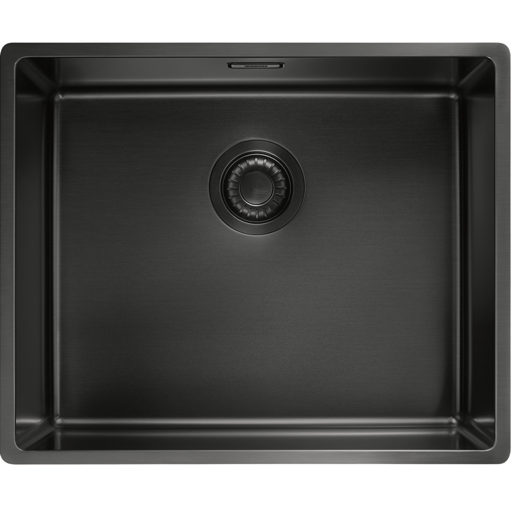 Мойка Franke/ BEST, Мойка Franke BXM 210/110-50 F-INOX, серия Mythos, мойка 540x450 мм, чаша 500x410x200 мм  возможен монтаж сверху, вровень и под столешницу, скрытый перелив, вентиль автомат с кнопкой, сифон, металлическая решетка-подставка, материал нержавеющая сталь, цвет антрацит