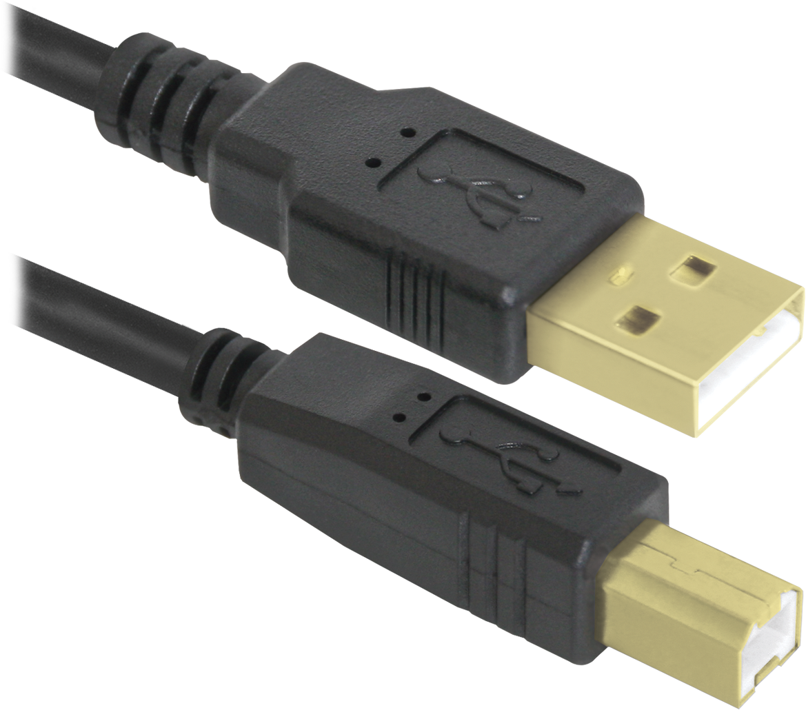 Defender USB04-06 PRO Кабель USB 2.0  для соед. 1.8м AM/BM , зол.конт, 2фер.фил.  [87430]