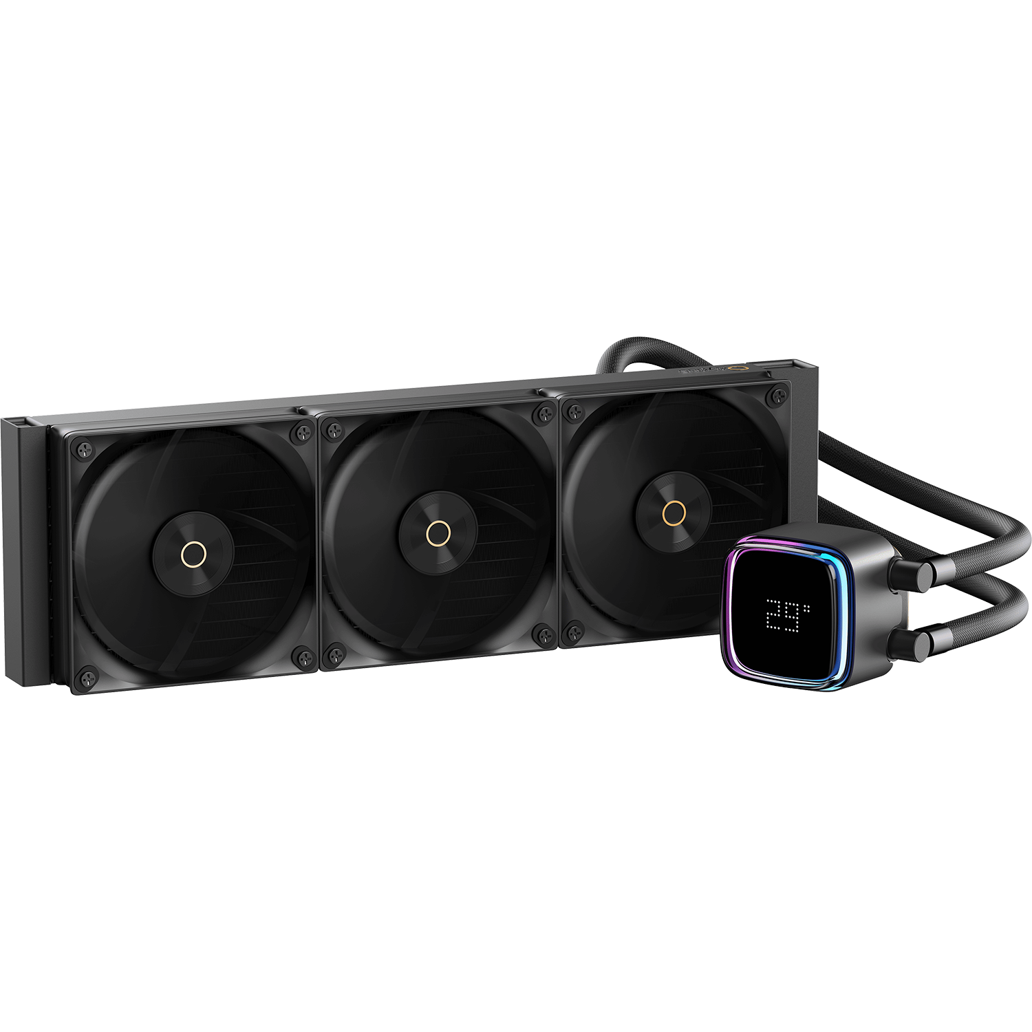 Система жидкостного охлаждения/ Water Cooling System Ocypus Iota L36 BK (300W, 360mm, Black, ARGB Pump, Fans: 3x120mm, 77CFM, 2000RPM/ Pump height 65mm, 27dBA, 3100RPM, Rad thickness 27mm/ S: 1851, 1700, 1200, 115X, AM5, AM4)