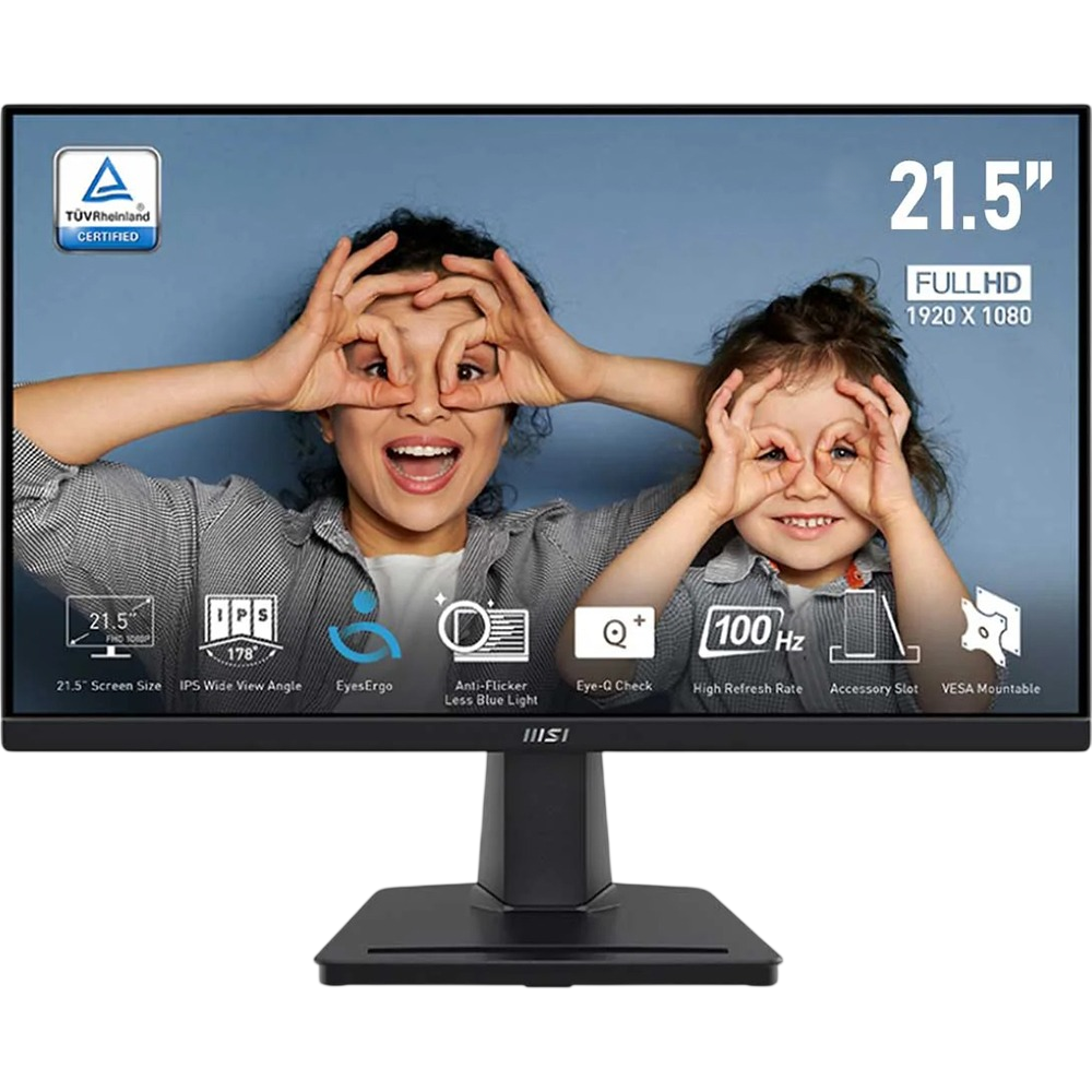 MSI PRO 21.5" MP225 Black {IPS 1920x1080 100Hz 1ms 178/178 250cd 1000:1 D-Sub HDMI}
