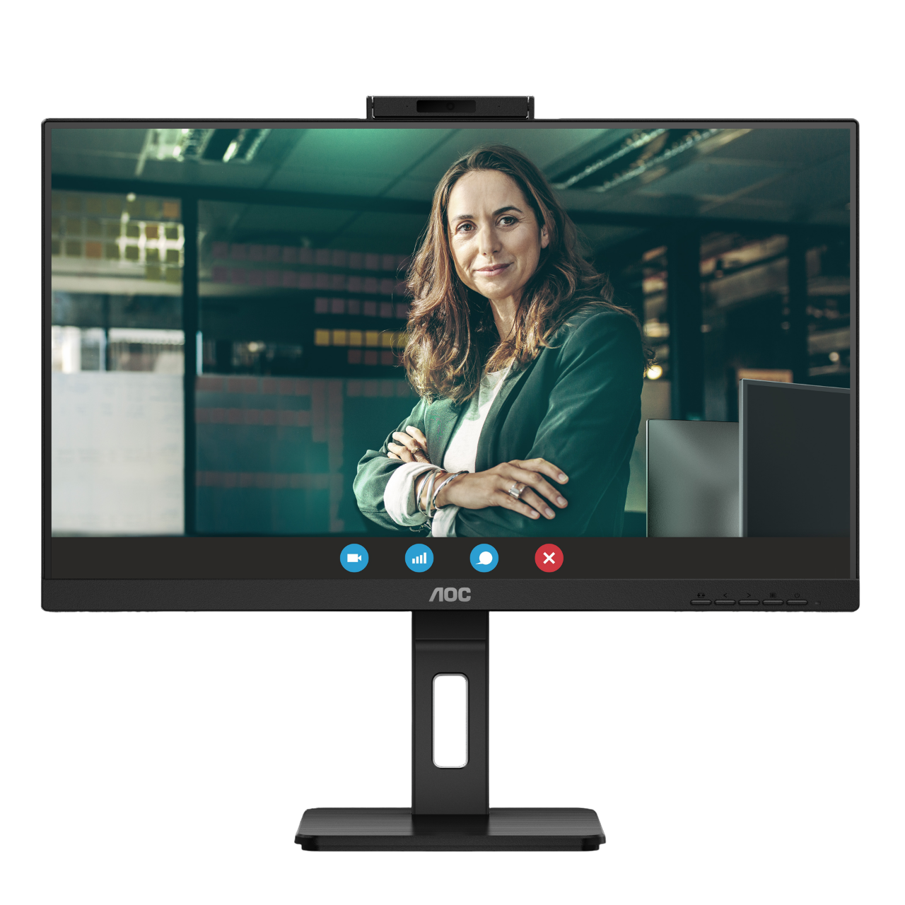 LCD AOC 27" Q27P3QW {IPS 2560x1440 75Hz 4ms 178/178 350cd 1000:1 8bit 2xHDMI1.4 DisplayPort1.2 2xUSB3.0 3xUSB3.2 2x5W WebCam Pivot}