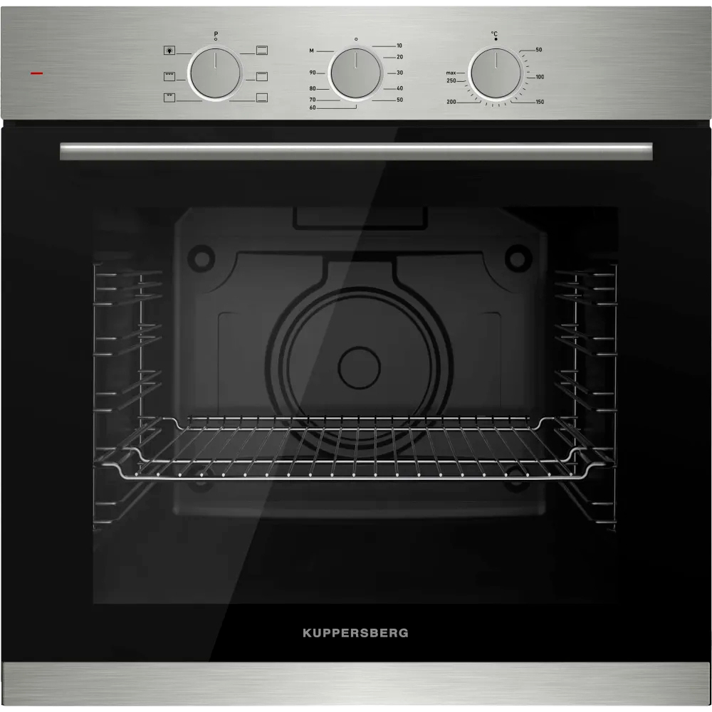 Электрический духовой шкаф Kuppersberg/ KITCHEN RETAIL / Электрический духовой шкаф Kuppersberg, 60 см, 80 л, High-Tech, 6 режимов, паровая очистка, черный + нерж. сталь