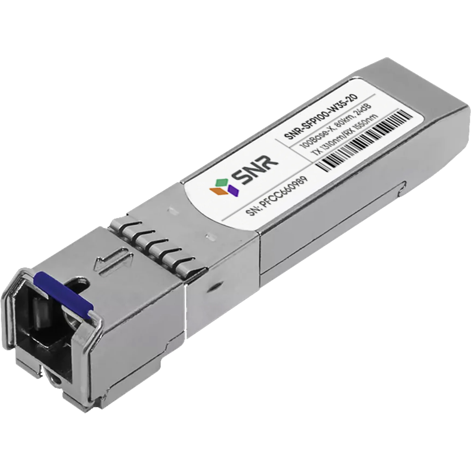 SNR SNR-SFP100-W35-20-LC Модуль SFP WDM, дальность до  20км (14dB), 1310нм, 100Mb (LC)