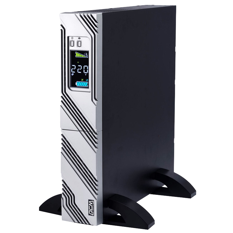 PowerCom Smart King RT SRT-1500A LCD ИБП {Line-Interactive, 1500VA / 1350W, Rack/Tower, IEC, Serial+USB, SmartSlot, подкл. доп. батарей} (1157679)