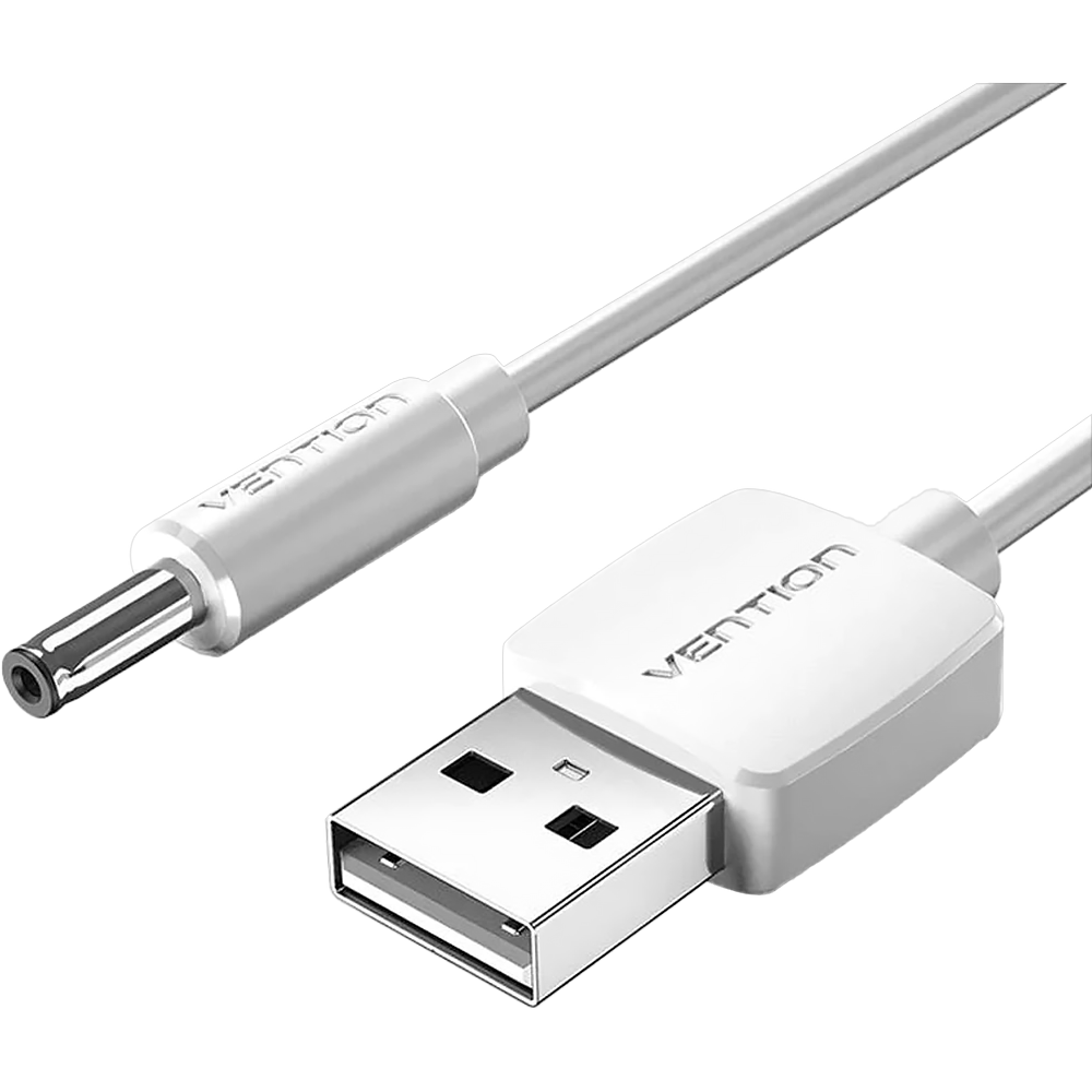 Кабель Vention USB AM/DC-jack 3.5мм M - 1.5м Белый