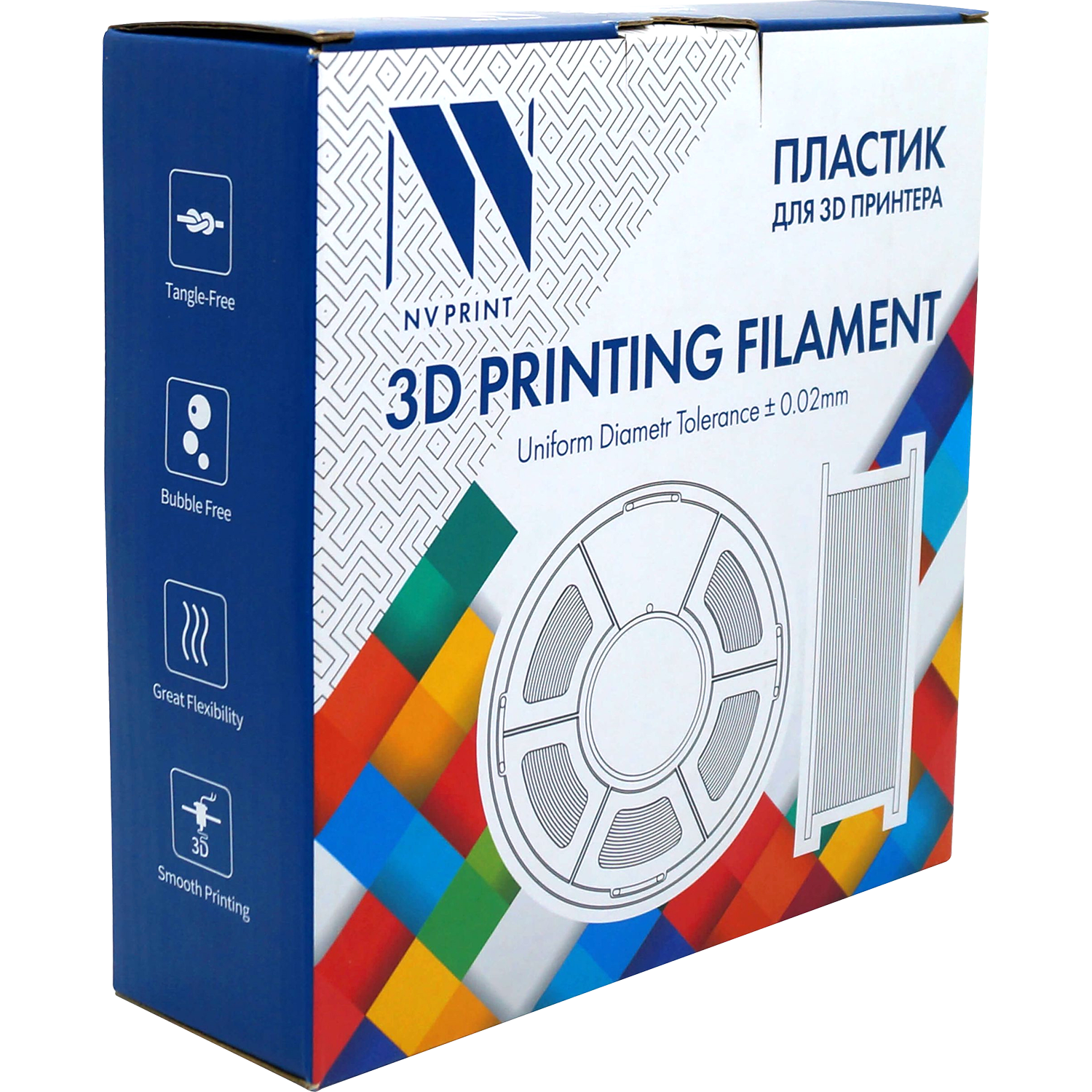 -/ Филамент NV PRINT PETG Matte Green для 3D печати диаметр 1.75мм  длина 330 метров  масса 1 кг