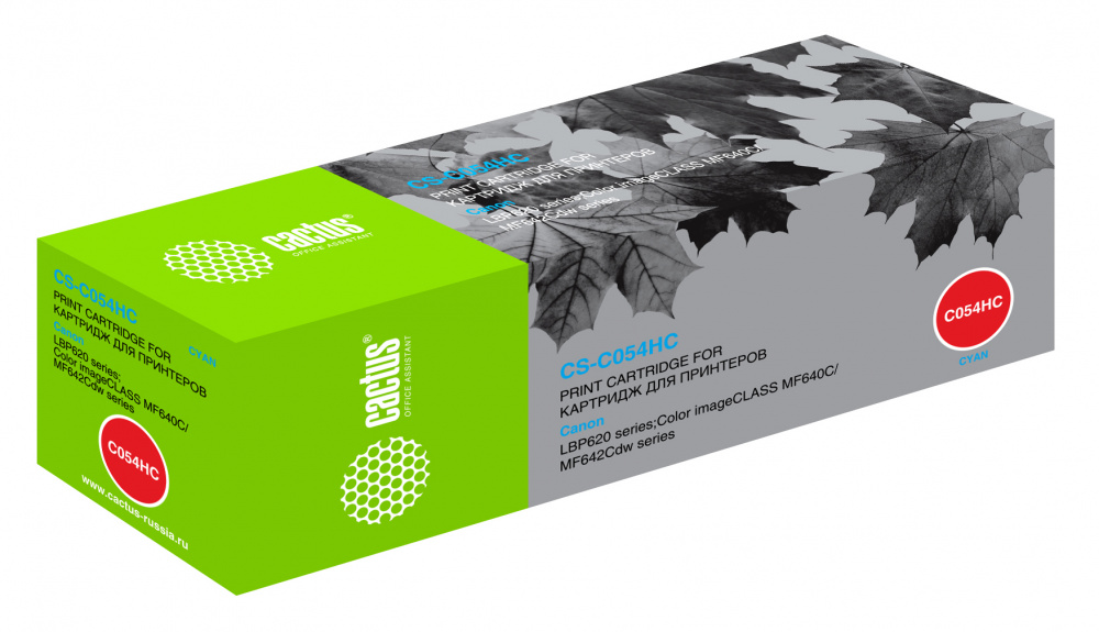 Cactus  Cartridge 054HC Картридж для Canon i-Sensys LBP-620/621/623/640/MF-640/641/642/643/644/645 (2300k)  голубой