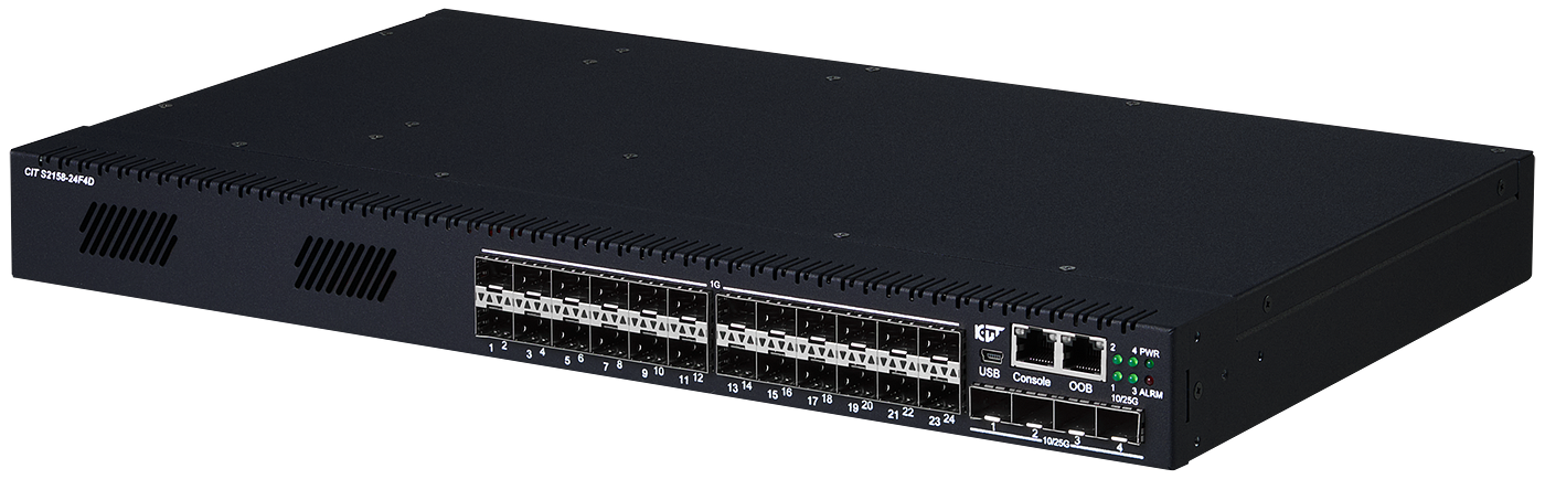Коммутатор/ Коммутатор доступа L3 24x1G SFP, 4x10/25G SFP28, два БП AC, охлаждение FR