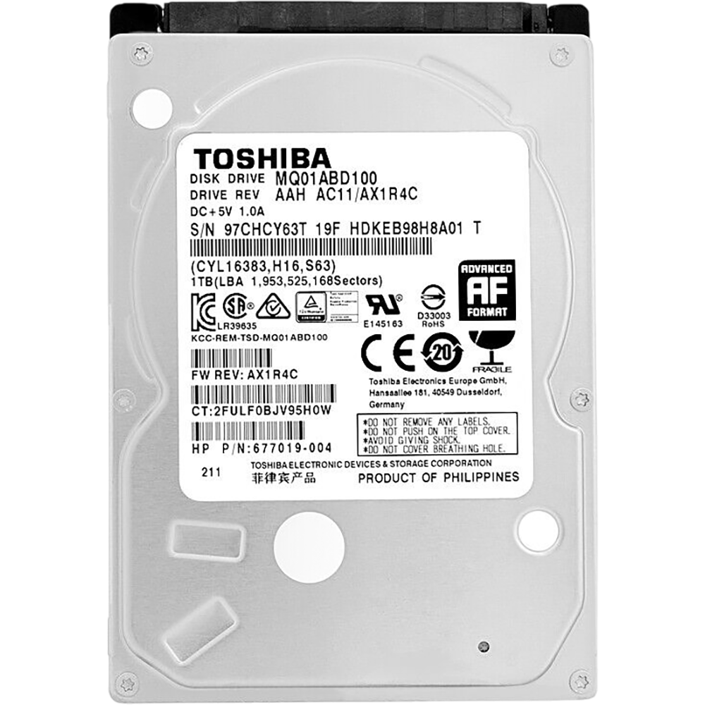 1TB Toshiba (MQ01ABD100) {Serial ATA II, 5400 rpm, 8Mb buffer, 2.5"}