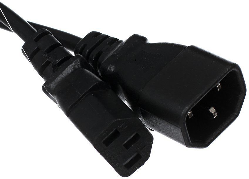 Telecom Кабель (TP020-IEC320-C13/C14-3.0-BK) монитор - компьютер (UPS -> устройство) 220V 3м [6926123461303]