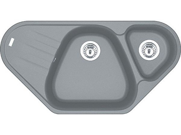 Мойка Franke 114.0604.520/ Best, Серия ANTEA, Fragranite, Угловая Мойка AZG 661-E, цвет серый камень, стоп-вентиль в комплекте