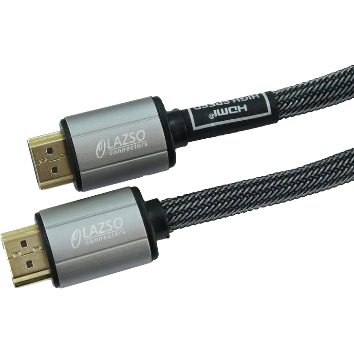 Кабель аудио-видео LAZSO WH-111-B HDMI (m)/HDMI (m) 1м. Позолоченные контакты черный (WH-111(1M)-B)