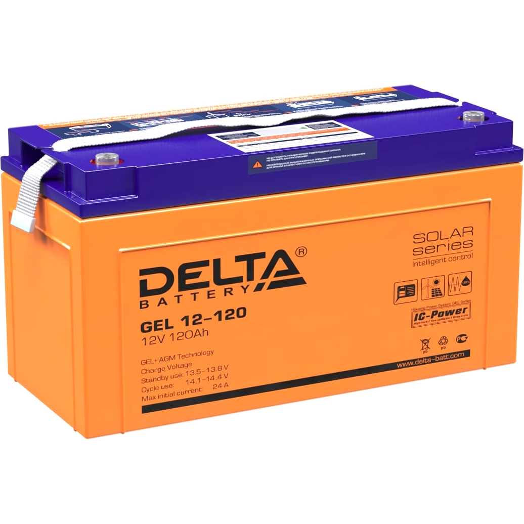 Delta GEL 12-120 (120 А\ч, 12В) свинцово- кислотный аккумулятор