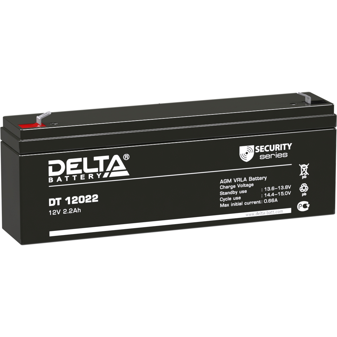 Delta DT 12022 (2.2 А\ч, 12В) свинцово- кислотный аккумулятор