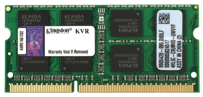 Kingston DDR3 SODIMM 8GB KVR16LS11/8WP PC3-12800, 1600MHz, 1.35V