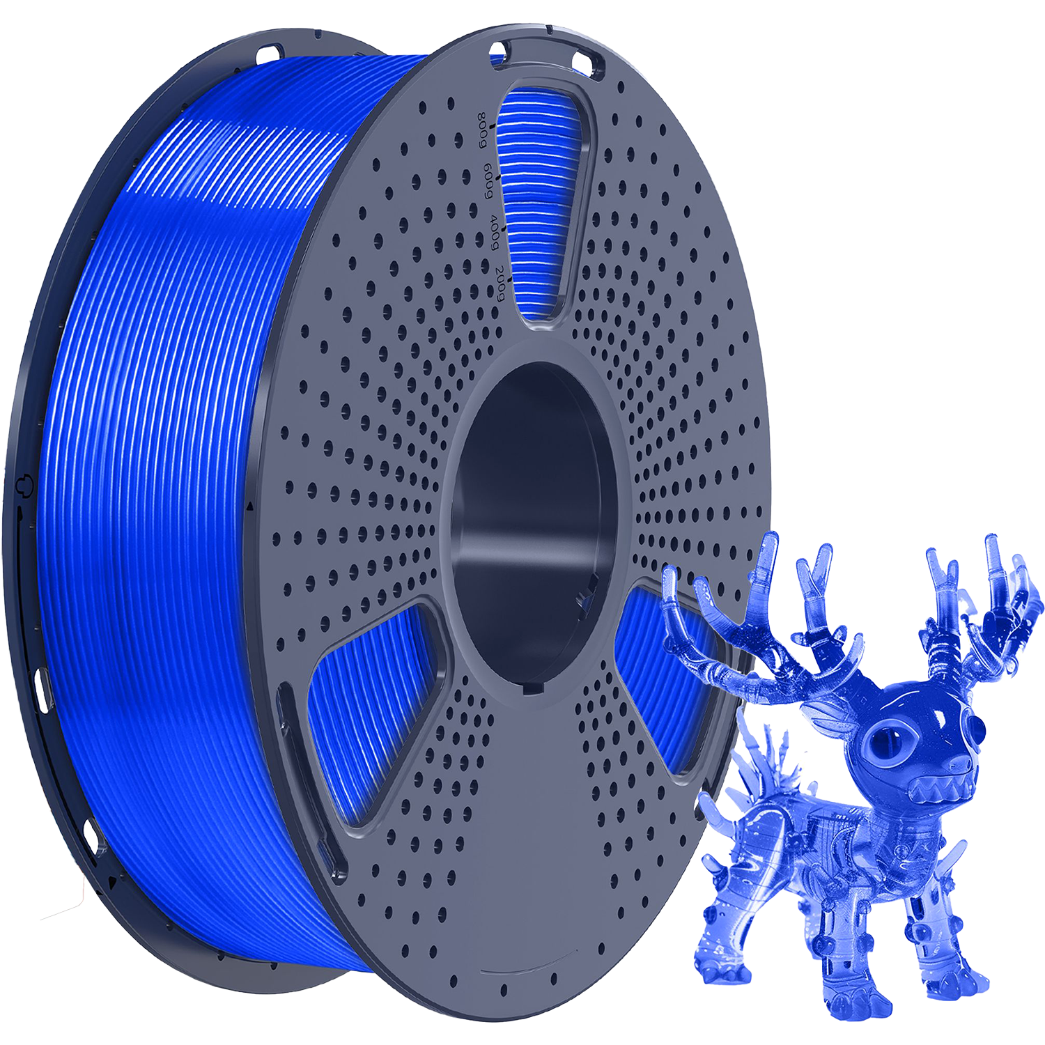 -/ Филамент NV PRINT PLA Transparent Blue для 3D печати диаметр 1.75мм  длина 330 метров  масса 1 кг