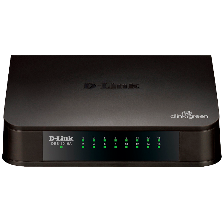 D-Link DES-1016A/E2A Неуправляемый коммутатор с 16 портами 10/100Base-TX