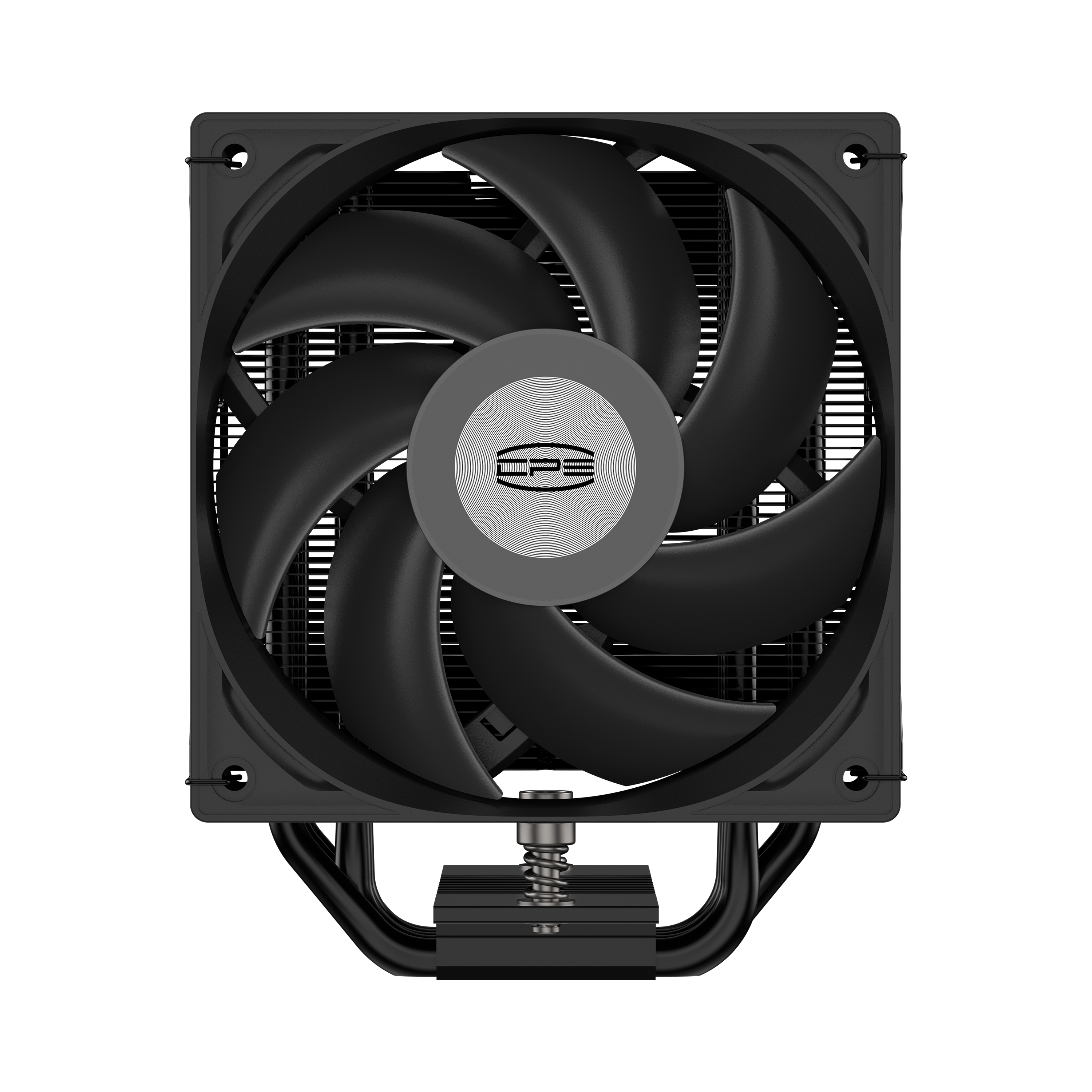 Кулер для процессора/ CPU Cooler PCCooler RT500 BK (240W, 4-pin PWM, LED temp., 152mm, Al/Cu, 5x6mm, 1x120mm, 73.32CFM, 34.9dBA, 2200RPM, S: 1851/1700/1200/115X, AM5/AM4, black)