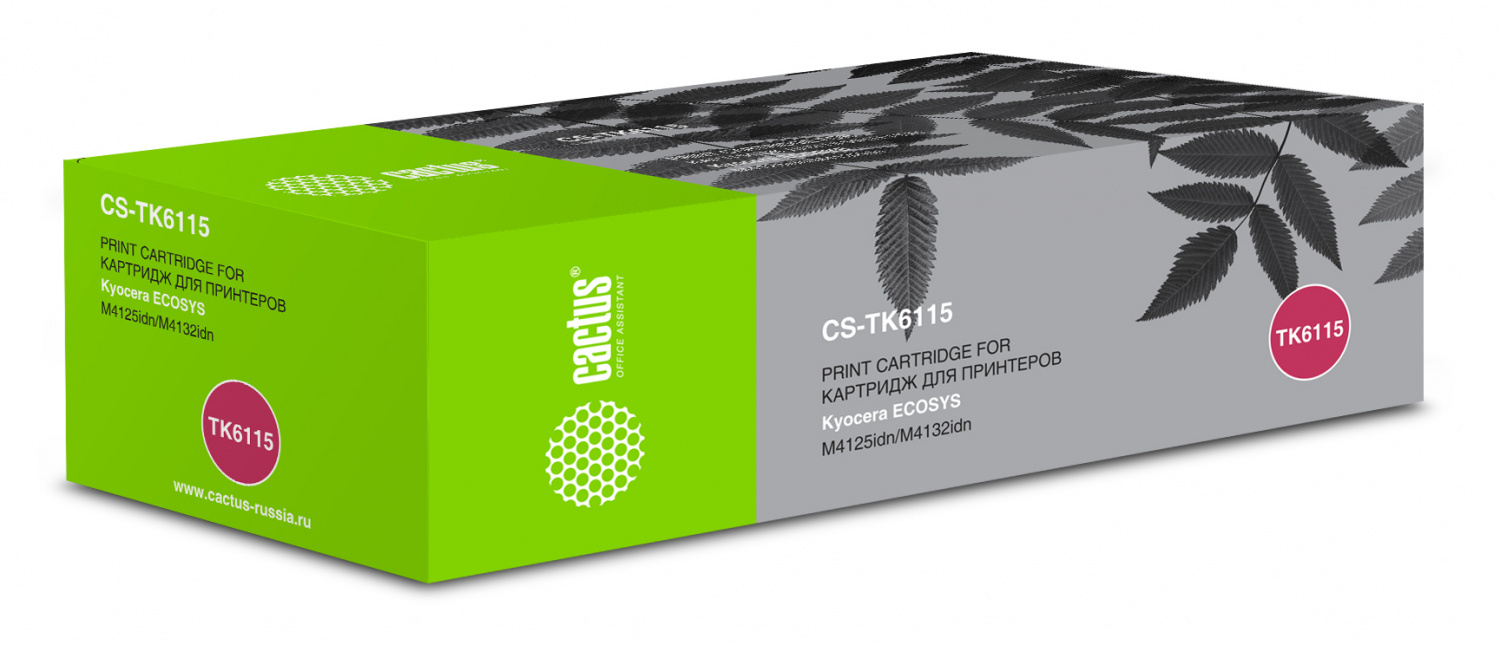 Картридж лазерный Cactus CS-TK6115 черный (15000стр.) для Kyocera Ecosys M4125idn/M4132idn