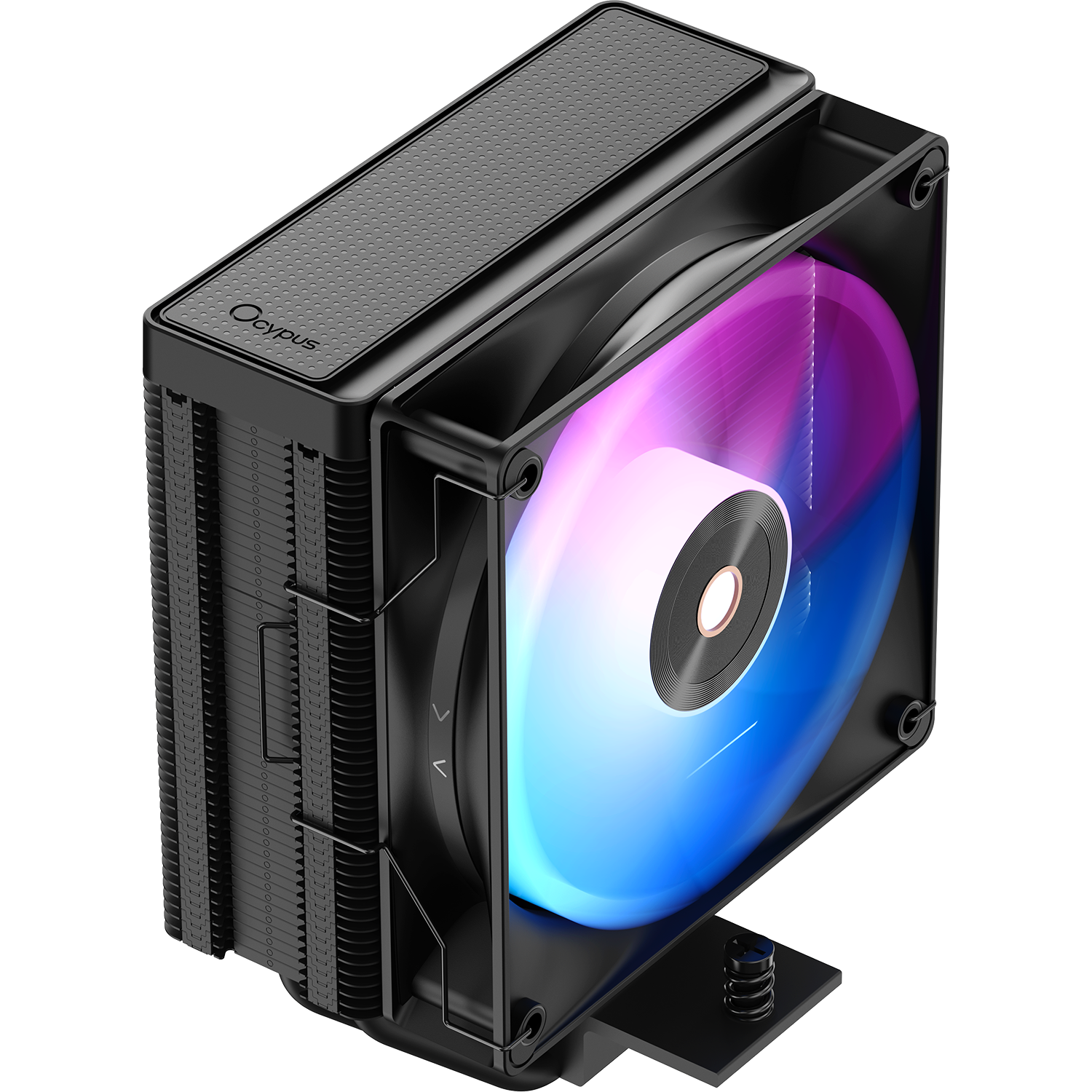 Кулер для процессора/ CPU Cooler Ocypus Delta A40 BK ARGB (220W, 4-pin PWM, 156.7mm, Al/Cu, 4x6mm, ARGB, 1x120mm, 73CFM, 29dBA, 2000RPM, S: 1851/1700/1200/115X, AM5/AM4, black)