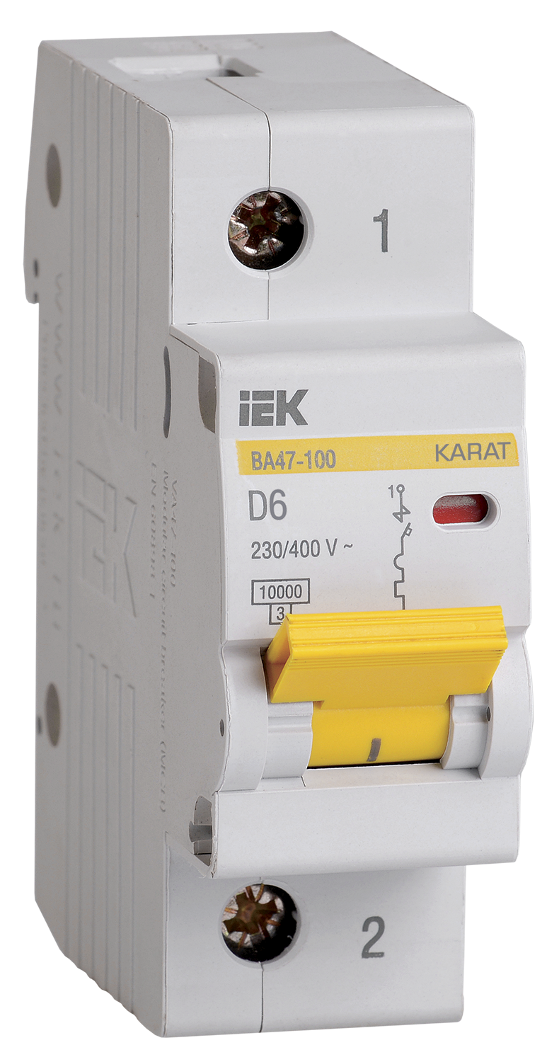 KARAT Авт. выкл. ВА47-100 1P D 6А 10кА IEK