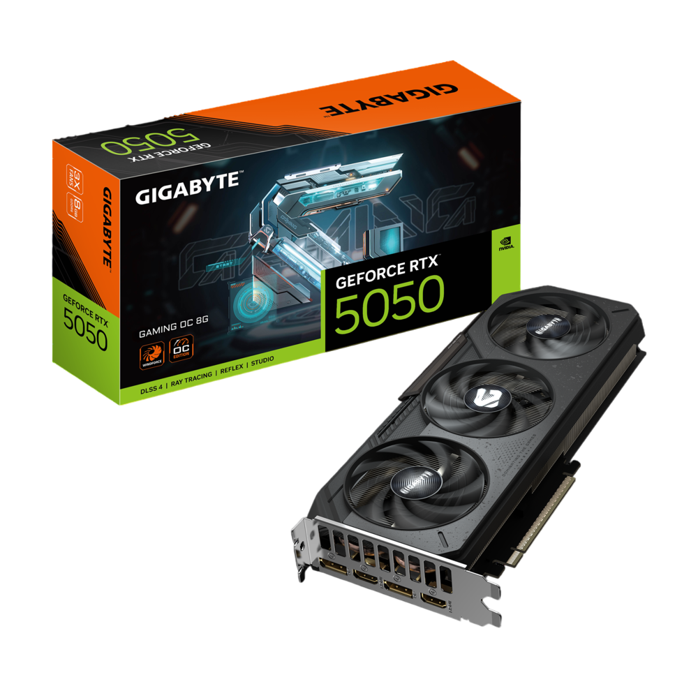 Видеокарта PCIE16 RTX5050 8GB GV-N5050GAMING OC-8GD GIGABYTE
