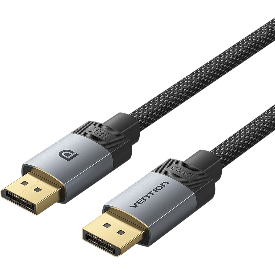 Кабель Vention DisplayPort v2.1 20M/20M - 2м Тканевая оплетка