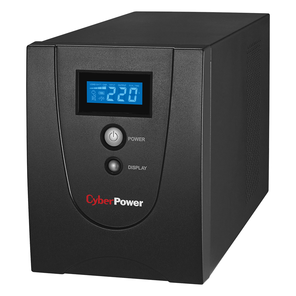 ИБП CyberPower VALUE2200EILCD {Line-Interactive, Tower, 2200VA/1320W USB/RS-232/RJ11/45 (6 IEC), 12В/9 Ач х 2}