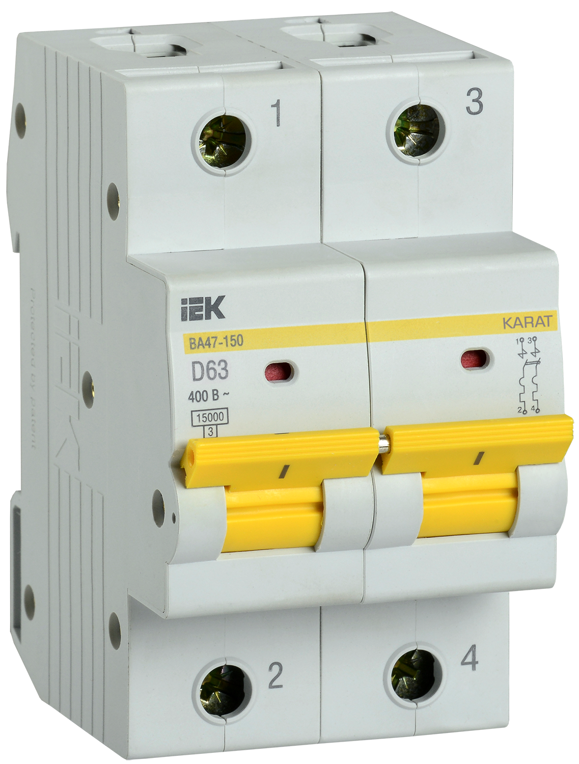 KARAT Авт. выкл. ВА47-150 2P D 63А 15кА IEK