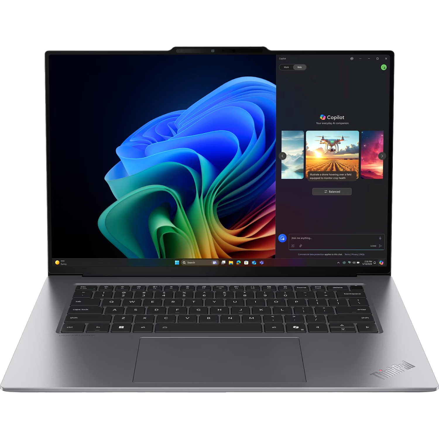 Ноутбук/ Lenovo ThinkPad X9-15 G1 Aura Edition, 15.3"(2880X1800) Touch OLED 500nits AG 100% DCI-P3, Copilot+ PC , Intel U7 268V vPro, 32GB, 1TB SSD, Intel Arc 140V, Cam 8MP RGB+IR, Intel Wi-Fi® 7 BE201+BT, 80Wh, FPR, BKLT KB ENG, Win 11 Pro, 1Y