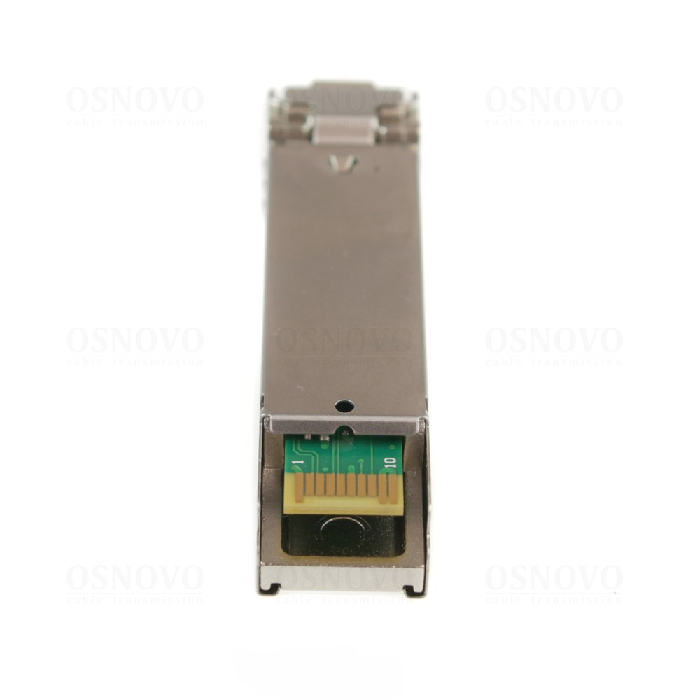 Трансивер/ OSNOVO Оптический SFP Модуль. Два волокна Multy Mode. Скорость: до 1.25 Гбит/c. Тип разъема: 2xLC. Оптический бюджет: 14дБ. Расстояние передачи - до 2км. Рабочая длина волны,нм - Tx:1310/Rx:1310