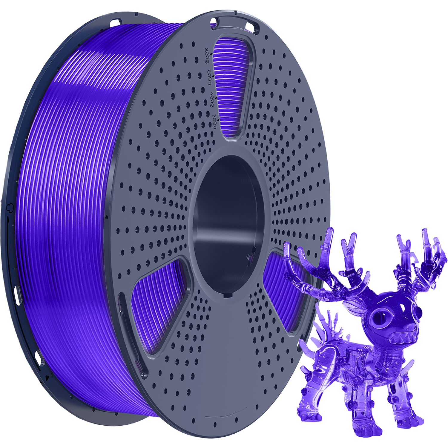 Филамент NVPRINT PLA+ Trasparent Purple для 3D печати диаметр 1.75мм  длина 330 метров  масса 1 кг