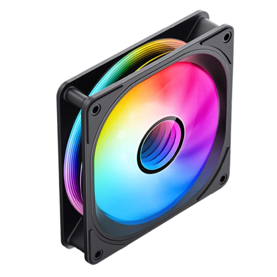 Кулер для корпуса/ Case Cooler JONSBO FR-606BR Reverse (120x120x25mm, 4-pin PWM, ARGB, 35.99CFM, 26.5dBA, 1500RPM, Black)