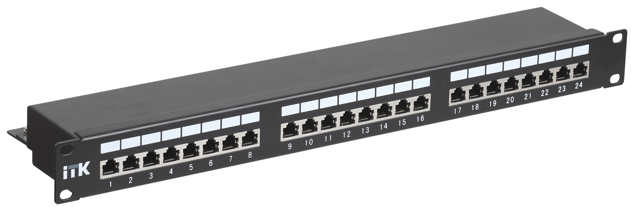 ITK PP24-1UC5ES-D05 1U патч-панель кат.5Е STP, 24 порта (Dual), с кабельным органайзером