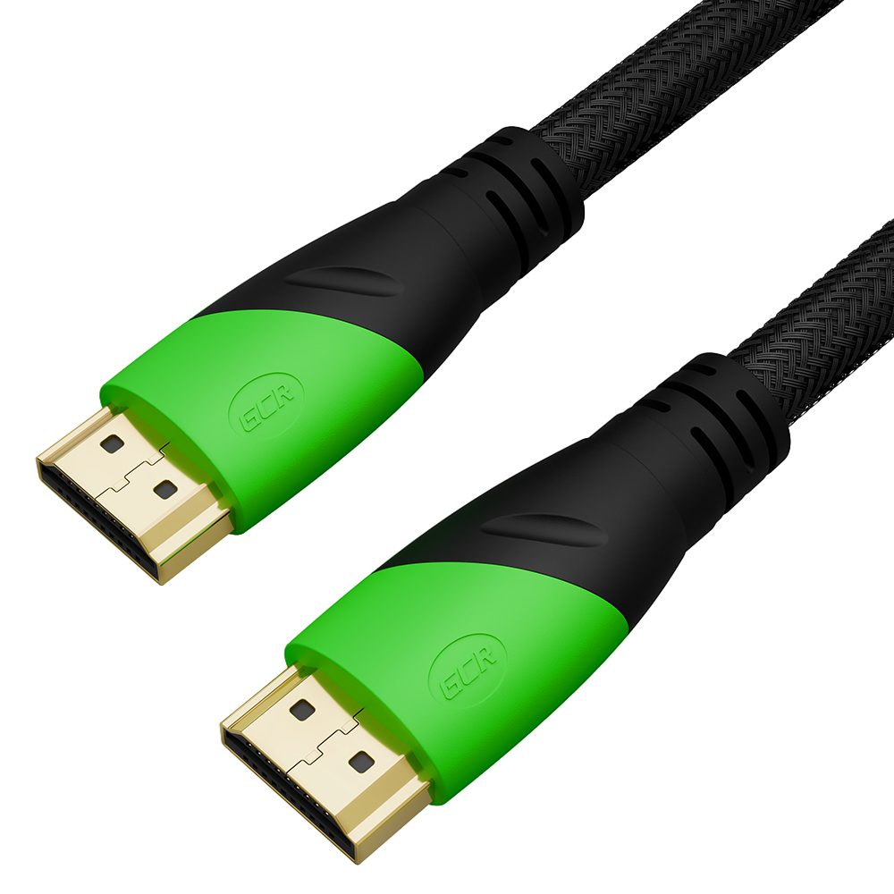 GCR PRO Кабель 7.5m HDMI 2.0, в оплетке нейлон, HDR 4:4:4, UHD, 4K 60 fps 60Hz/5K*30Hz, 3D, AUDIO, 18.0 Гбит/с, медь, 28/28 AWG, 3 X экран, черный