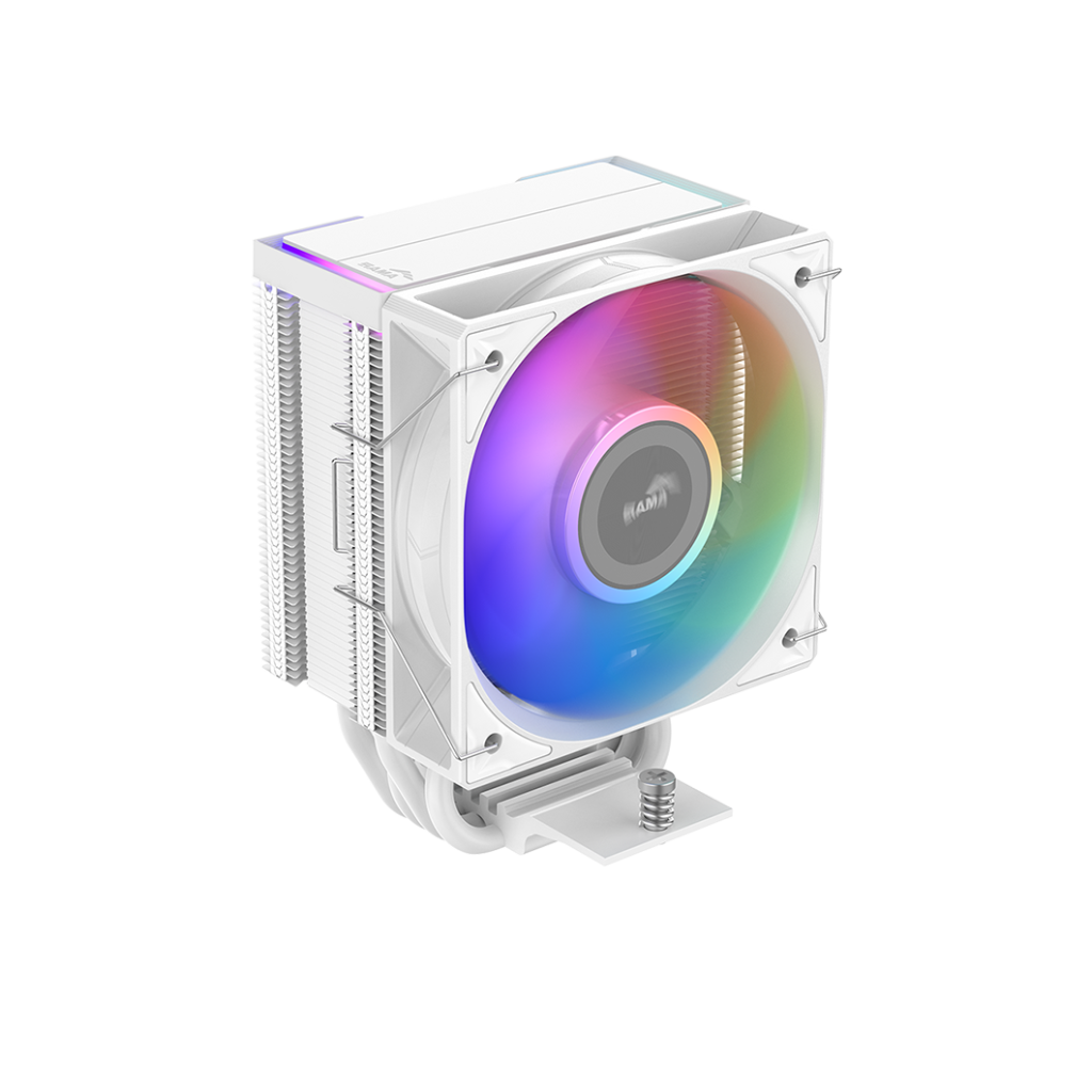 Кулер для процессора/ CPU Cooler SAMA X40L WH (220W, 4-pin PWM, 133.5mm, 4x6mm, ARGB, 1x100mm, 56.6CFM, 31.2dBA, 2600RPM, S: 1851/1700/1200/115X, AM5/AM4, white)